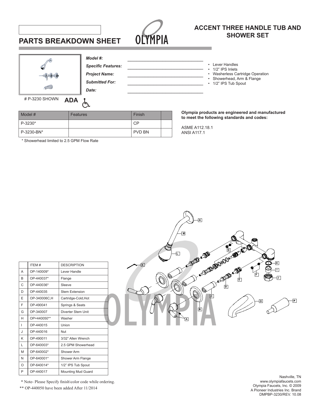 Olympia P-3230 Installation guide | Manualzz