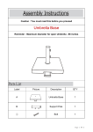 Noble House 11680 Emanuel 62.5 lbs. Granite and Stainless Steel Patio Umbrella Base Instructions