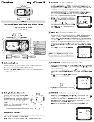 Melnor Water Timer Manual 4 Zone