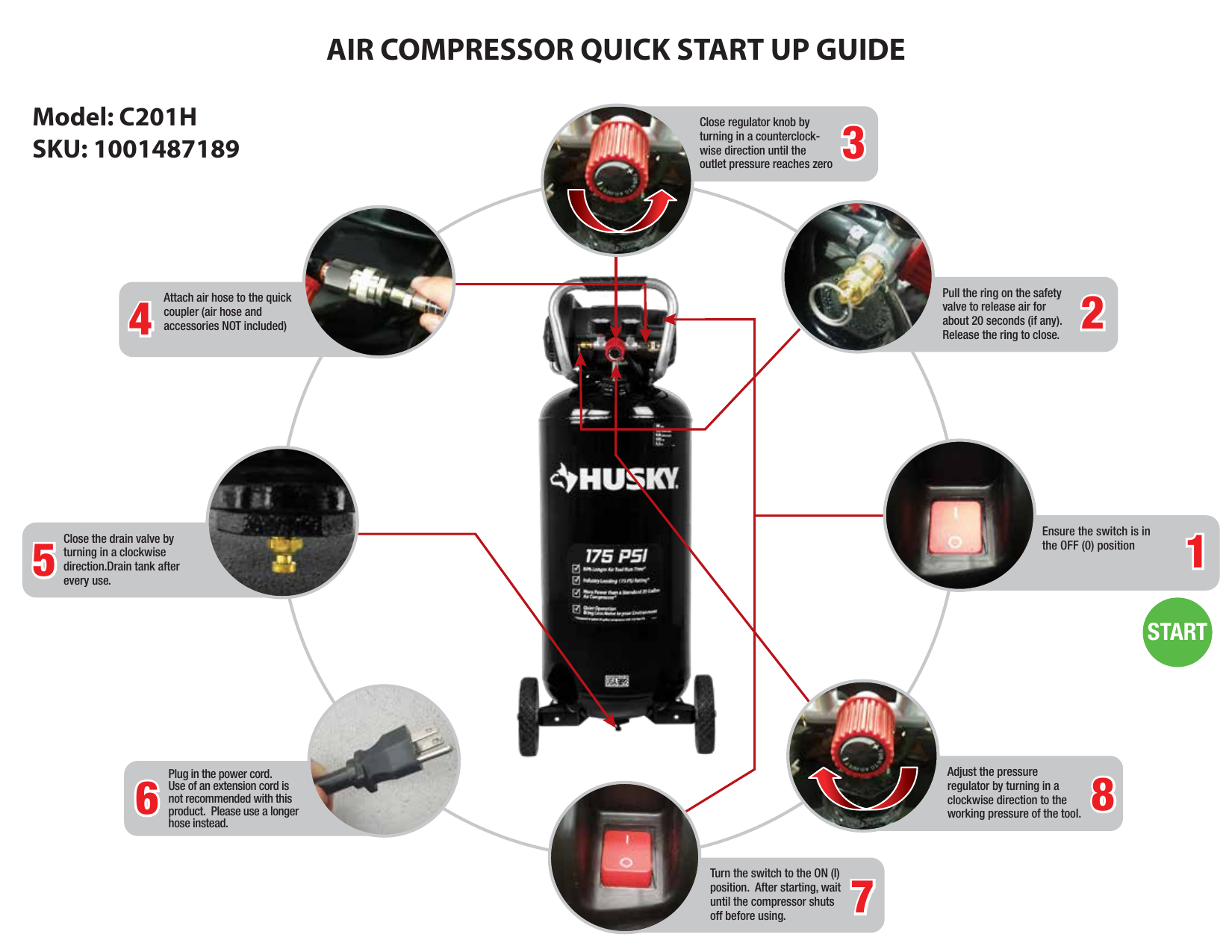 How To Adjust Air Pressure On Husky Air Compressor