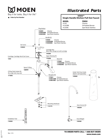 Moen Single Handle Kitchen Faucet Repair Manual | Dandk Organizer