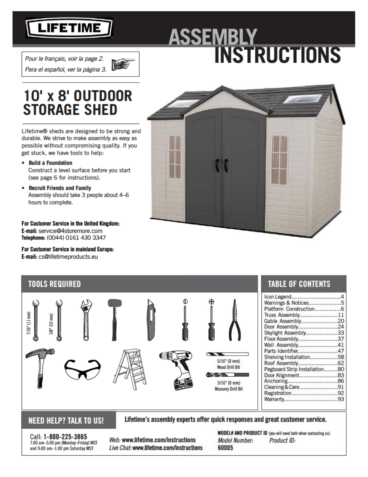 lifetime 60005 10 ft. x 8 ft. outdoor garden shed