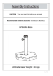 Noble House 65 lbs. Hexagon Concrete Patio Umbrella Base Instructions