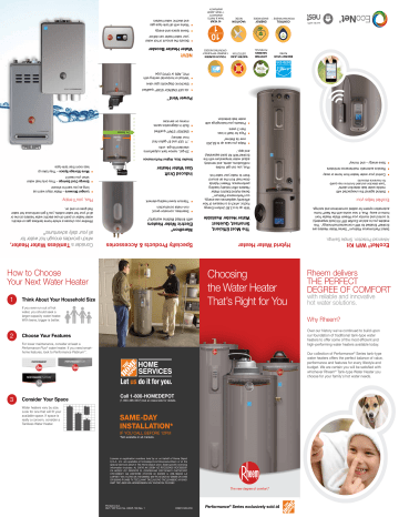 Rheem Performance Platinum 50 Gal.Tall 12 Year 40,000 BTU High