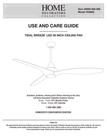 Home Decorators Collection 54663 Tidal Breeze 56 In Led Indoor White Ceiling Fan With Light Kit - Home Decorators Collection Trudeau Ceiling Fan Home Decorators Collection 54663 Tidal Breeze 56 In Led Indoor White Ceiling Fan With Light Kit - Home Decorators Collection Trudeau Ceiling Fan