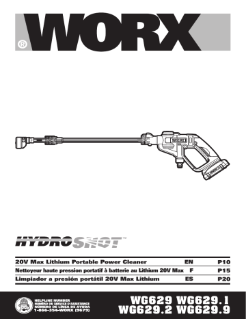 Worx HydroShot WG640.9 WG629.1 HydroShot WG640 HydroShot WG629