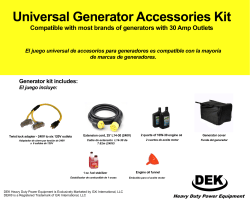 universal generator accessory kit