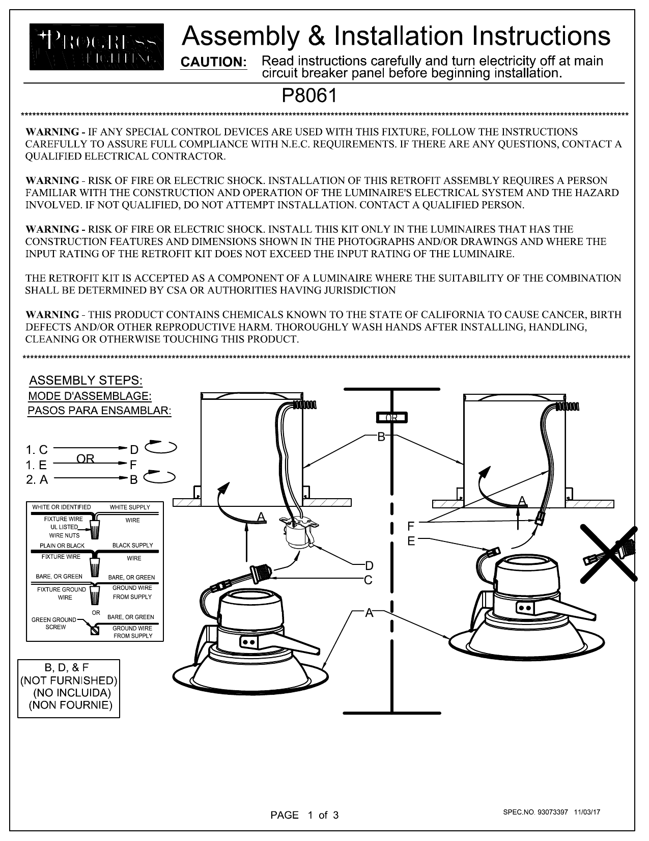 Progress Lighting P80610930K 5 in. Brushed Nickel Integrated LED