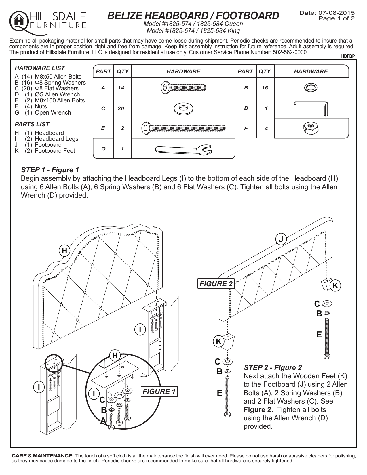 Hillsdale Furniture 2138bqo 2138bqn Installation Guide Manualzz