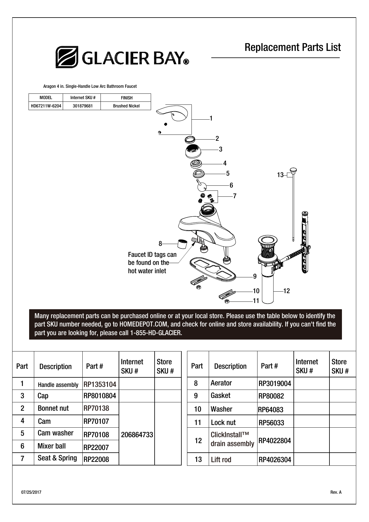 Commercial Bathroom Sink Faucets Glacier HD67211W6204 Bay Aragon 4
