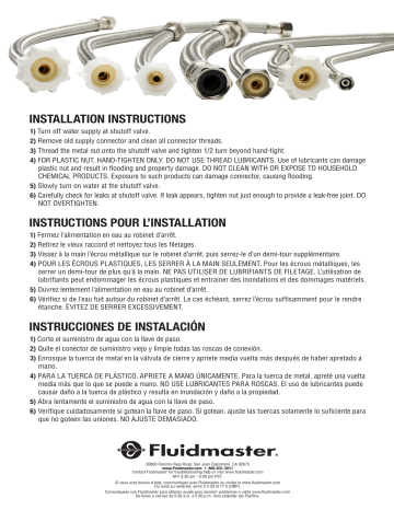 Fluidmaster 12IM72 Ice Maker Installation instructions | Manualzz