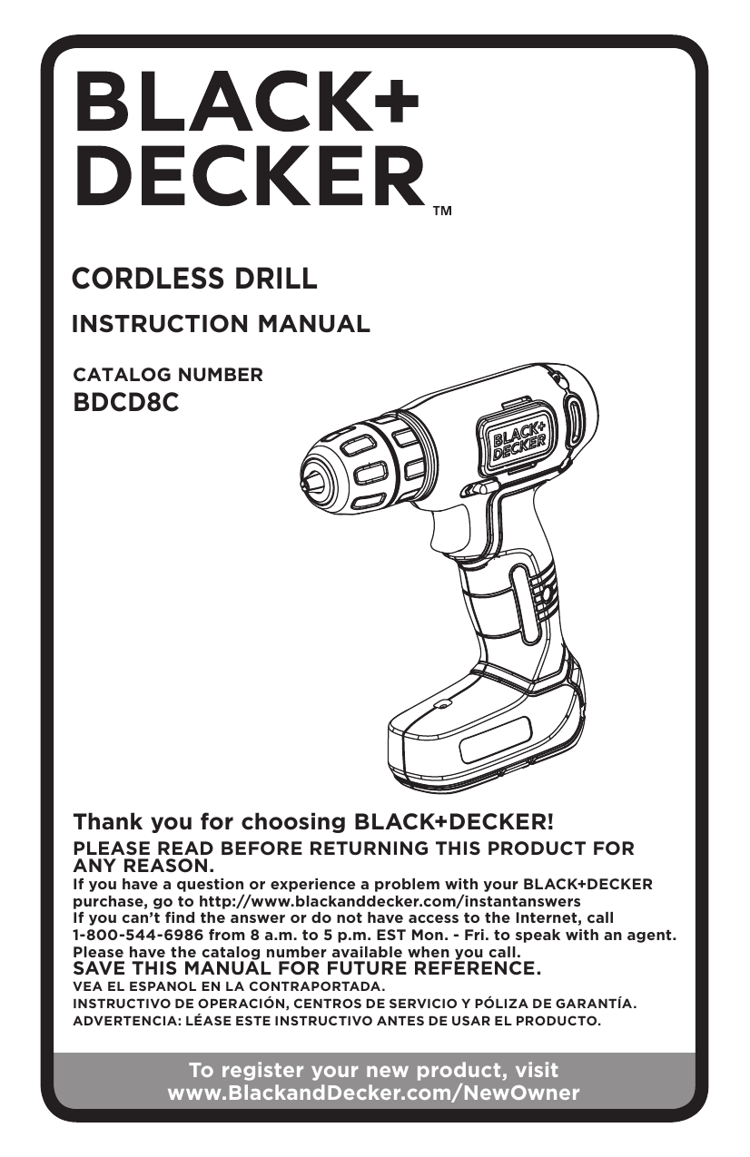 Black & Decker LDX220 Instruction manual