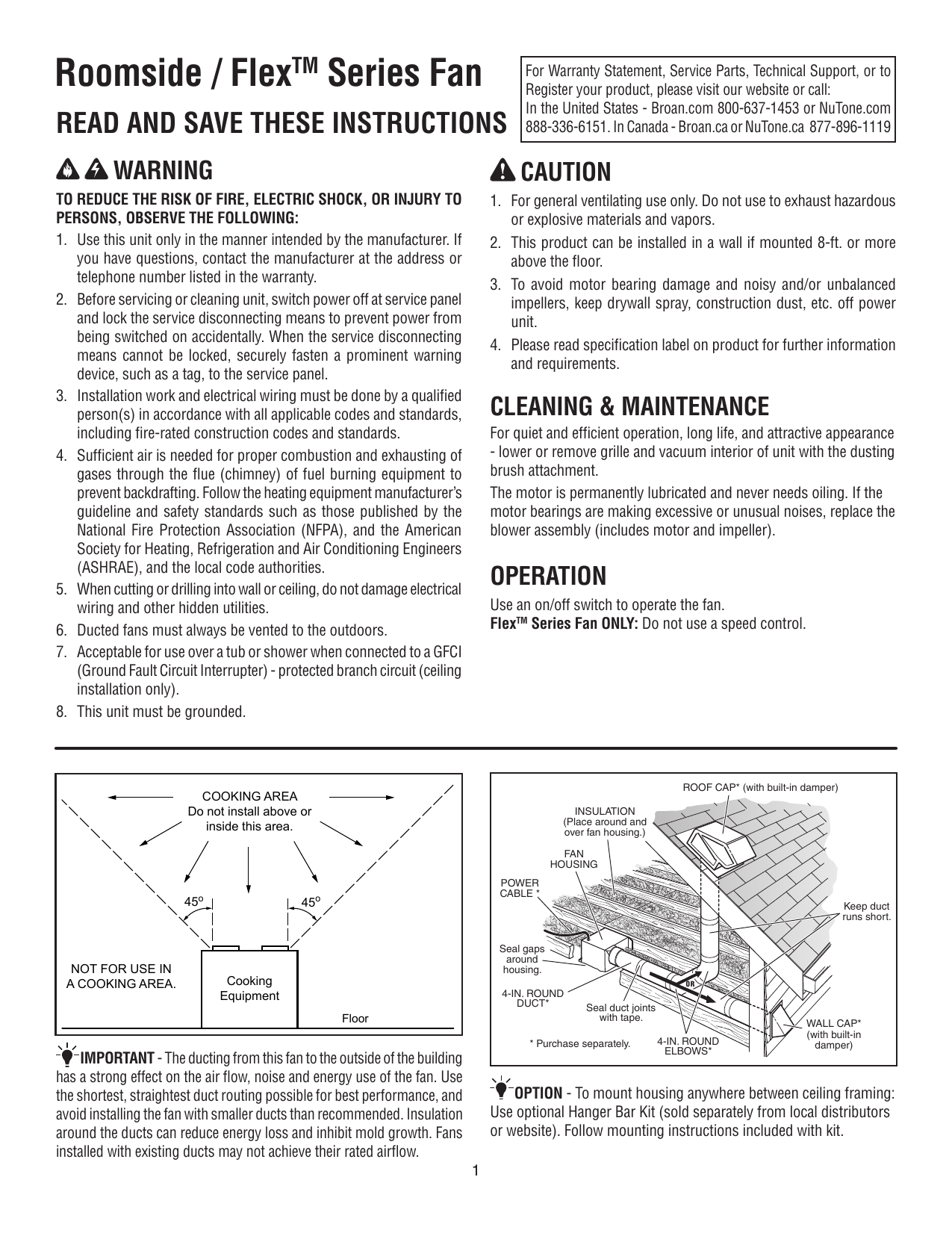 Nutone Ae50110dc Flex Dc Series 50 110 Cfm Bathroom Exhaust Fan Energy Star Guide D Installation Manualzz