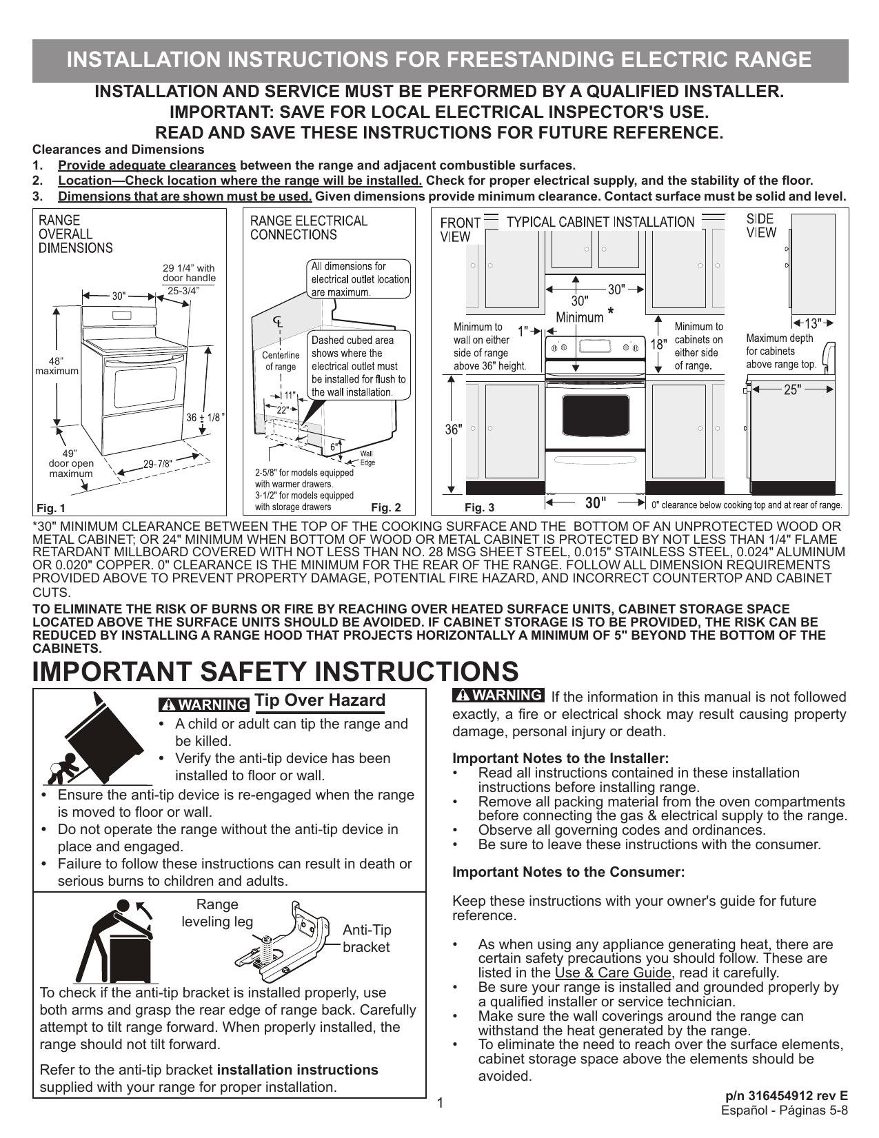 Important Safety instructions ul online iportant Note
