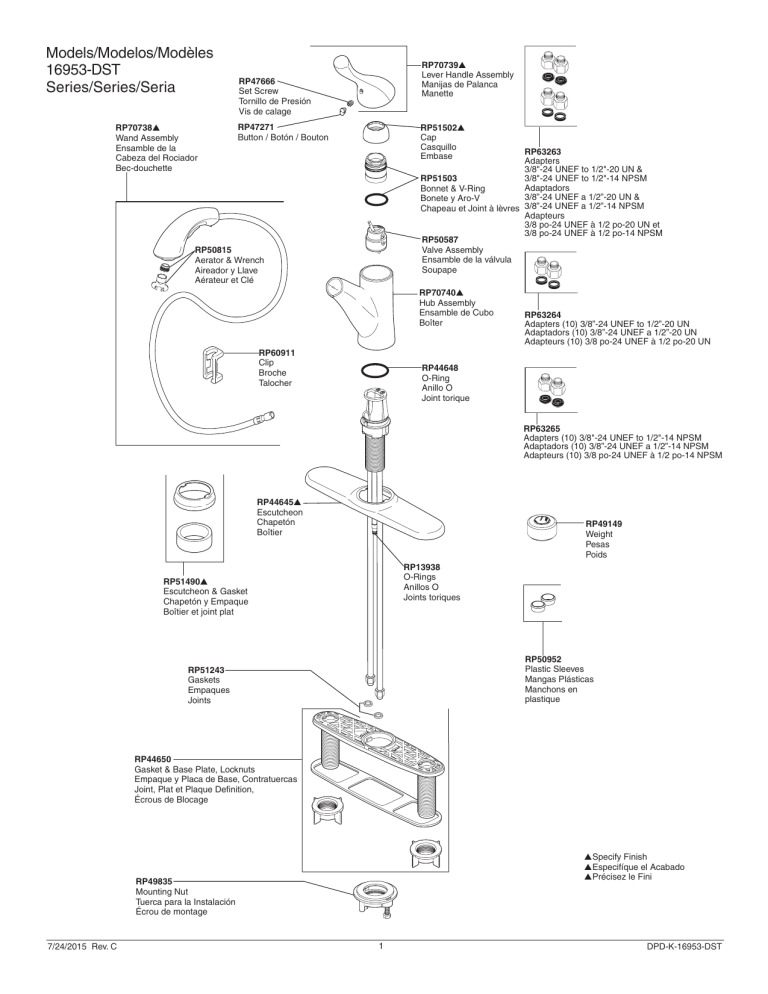 Delta 16953DST Product information Manualzz