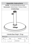 Noble House 55 lbs. Spike Concrete Patio Umbrella Base installation Guide