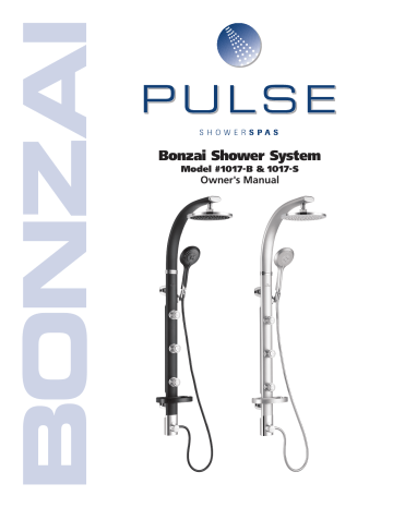 Pulse Bonzai Black 3-Jet Shower System Owner's Manual | Manualzz
