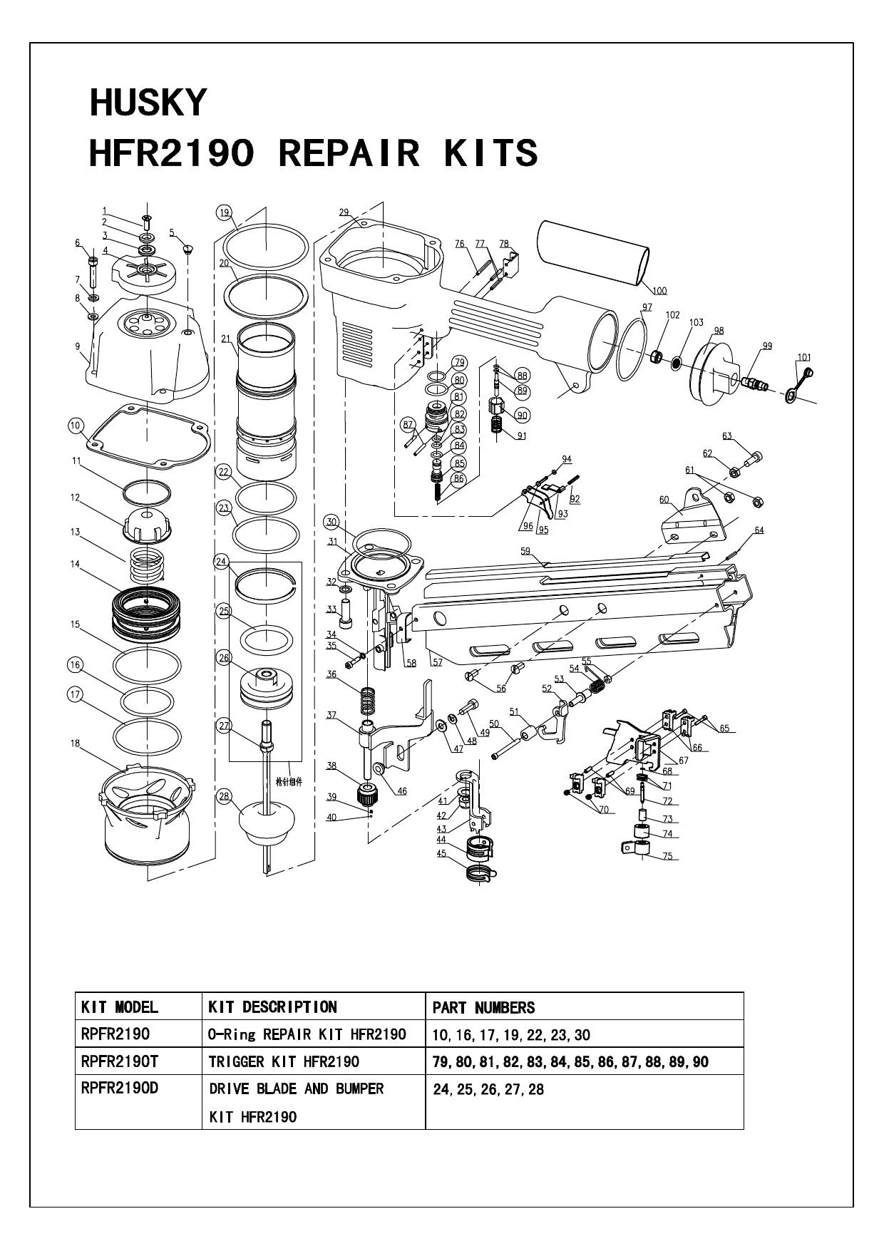 Husky RCHFR2190C Reconditioned 31/2 in. Class C 21Degree Framing NailerDISCONTINUED