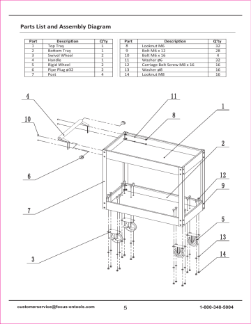 Steel Core 16-in 2-Shelf Steel Service and Tool Utility Cart