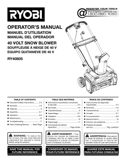 Ryobi RY40850 - Owner's manual, User manual