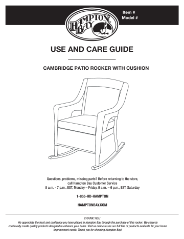 Hampton Bay 65 17148br Cambridge Brown Wicker Outdoor Rocking Chair With Blue Cushions Instructions Assembly Manualzz Hampton Bay 65 17148br Cambridge Brown, Hampton Bay Java White Resin Wicker Patio Furniture