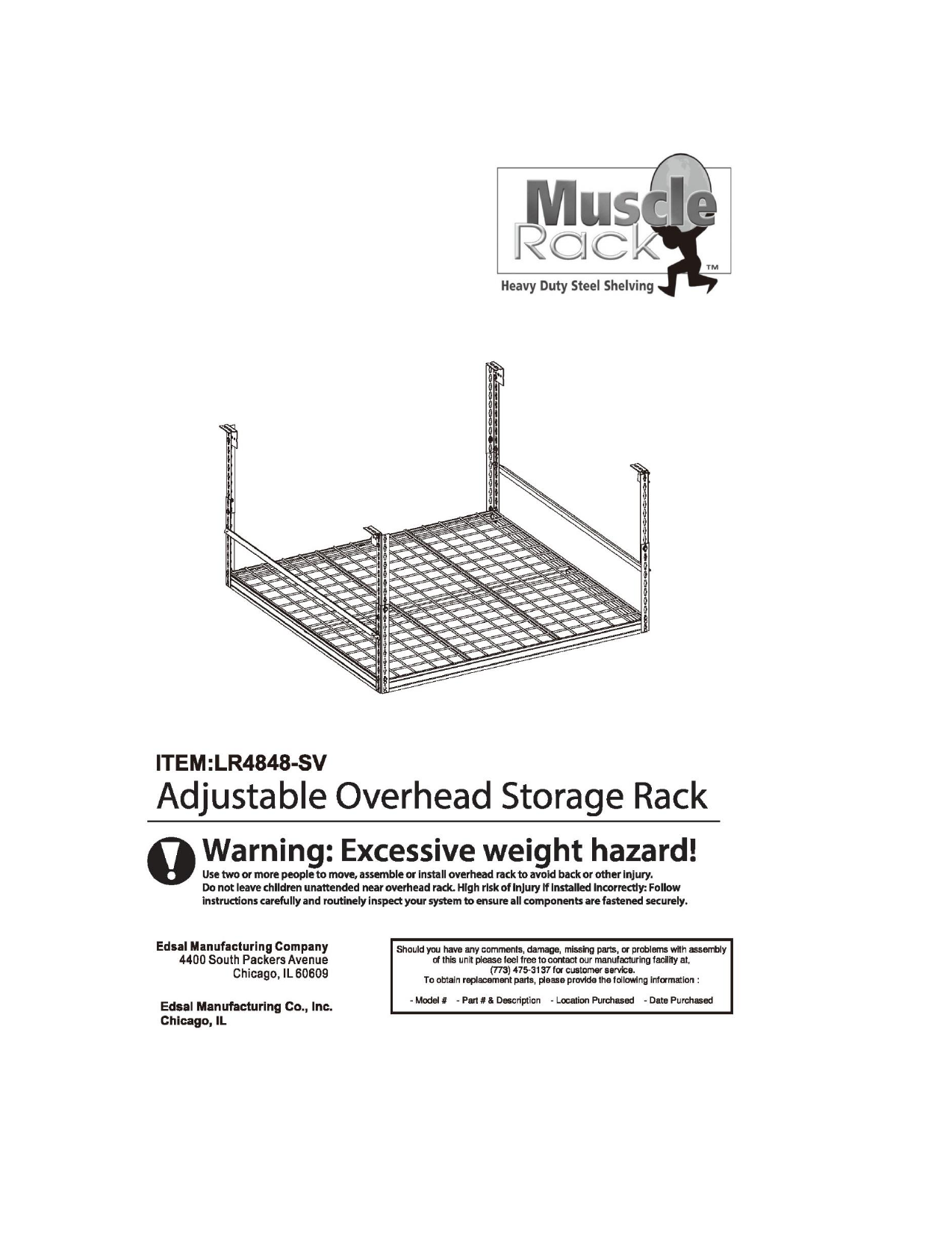 Saferacks Overhead Garage Storage Installation Instructions Dandk