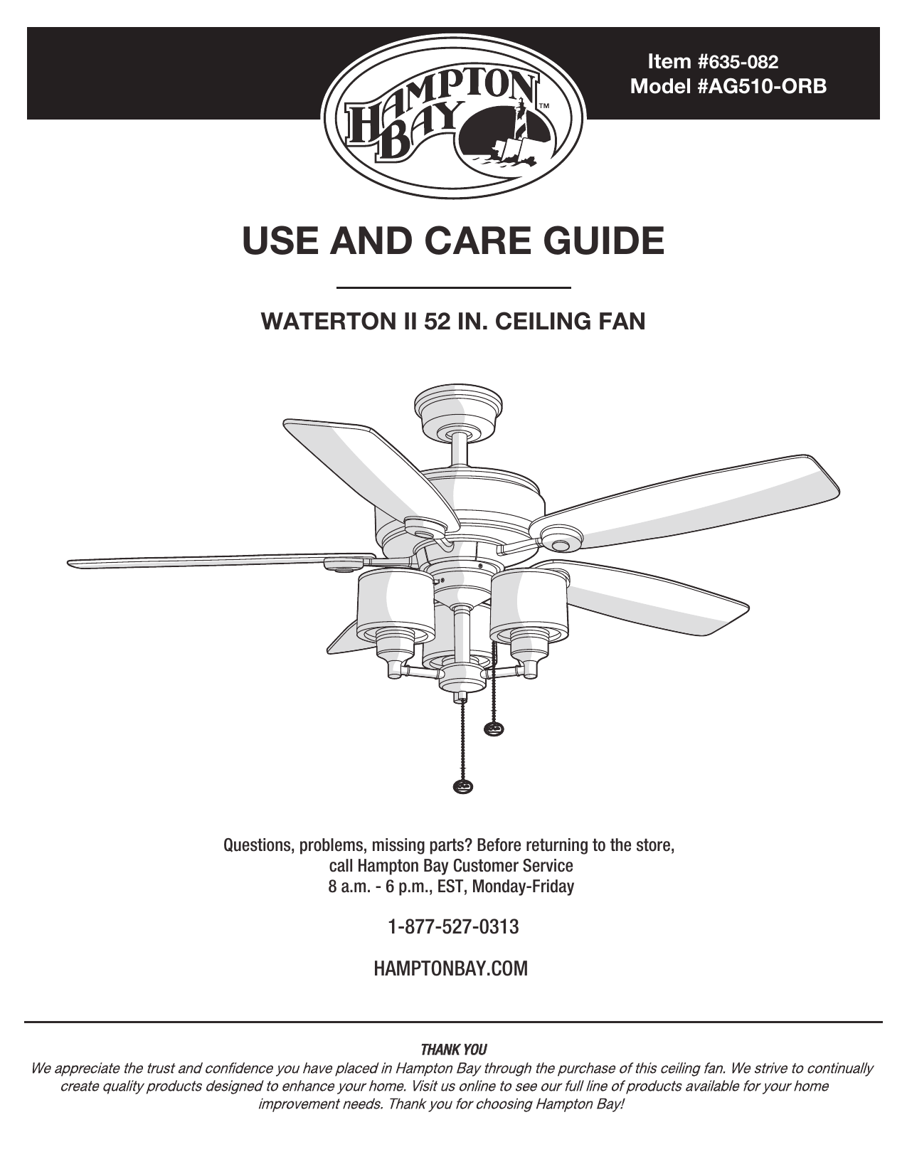 Carrolton II LED 52 in Brushed Nickel Ceiling Fan Replacement Parts 