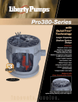 Liberty Pumps Pro380 Series 1/2 HP Submersible Pre-Assembled Simplex Sewage System Specification