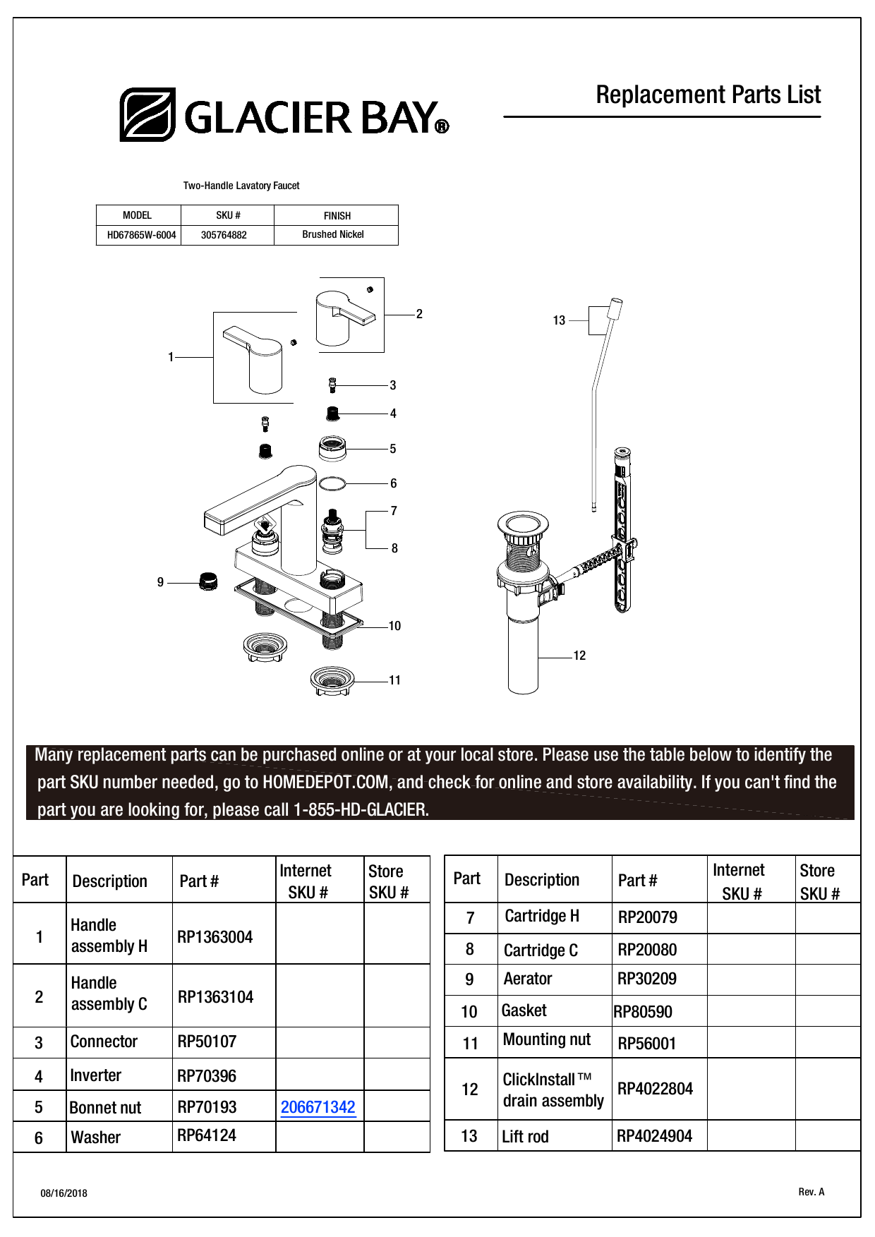 Glacier Bay Teapot Faucet Parts Diagram Bios Pics
