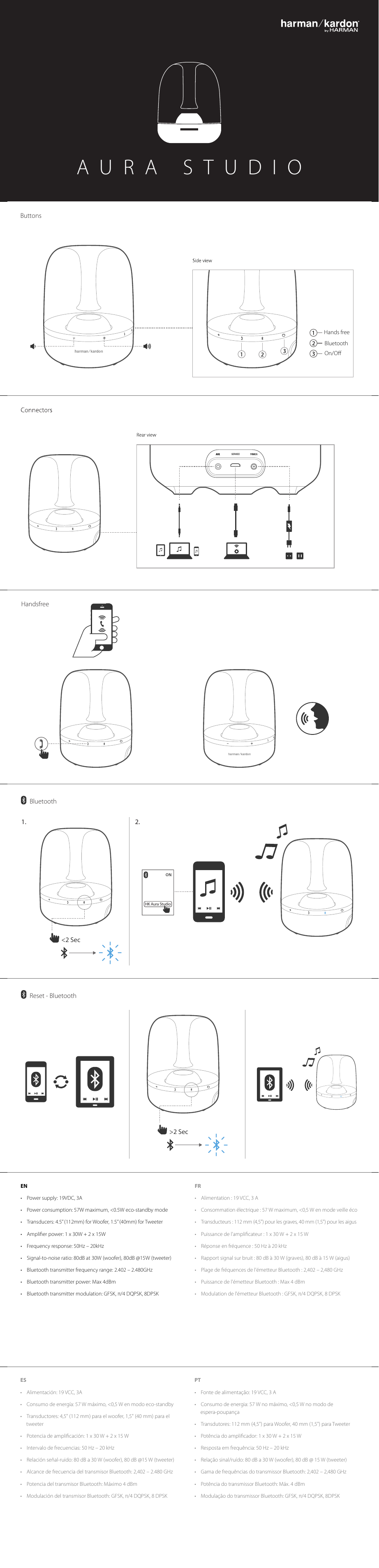 Harman/Kardon Aura Studio Black (AURASTUDIOBLKEU2) User Manual | Manualzz