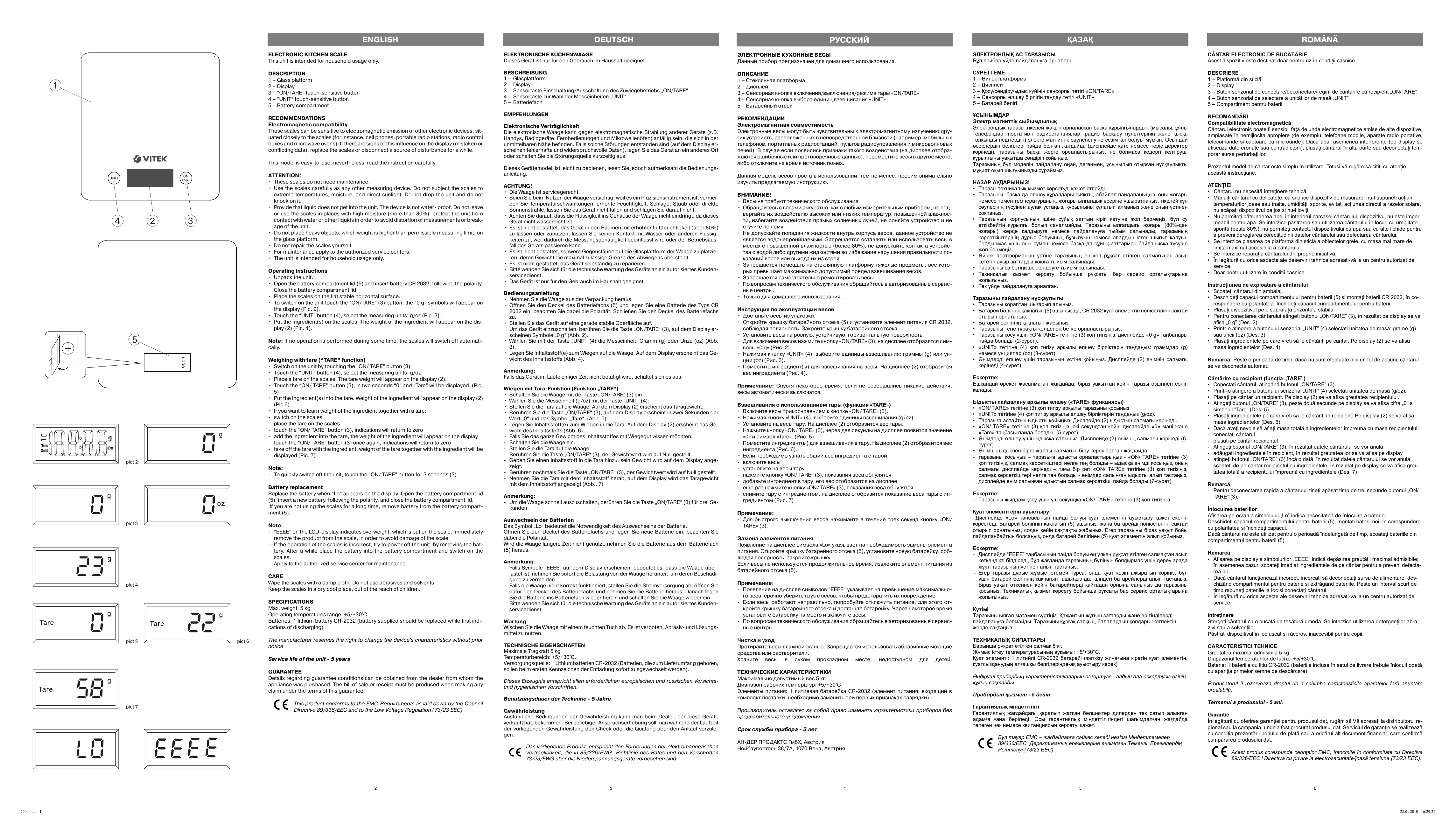 Vitek VT-2400 PK User manual | Manualzz