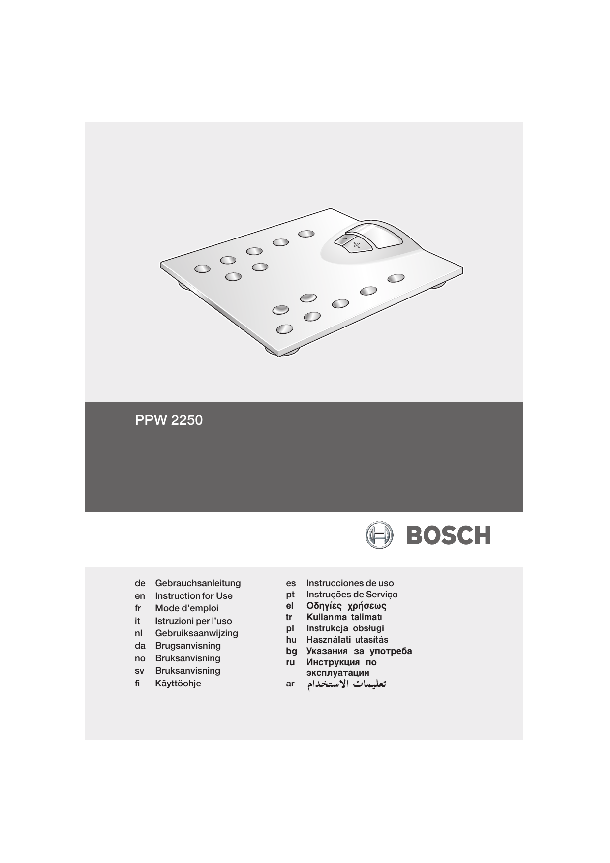 Bosch Ppw2250 User Manual Manualzz