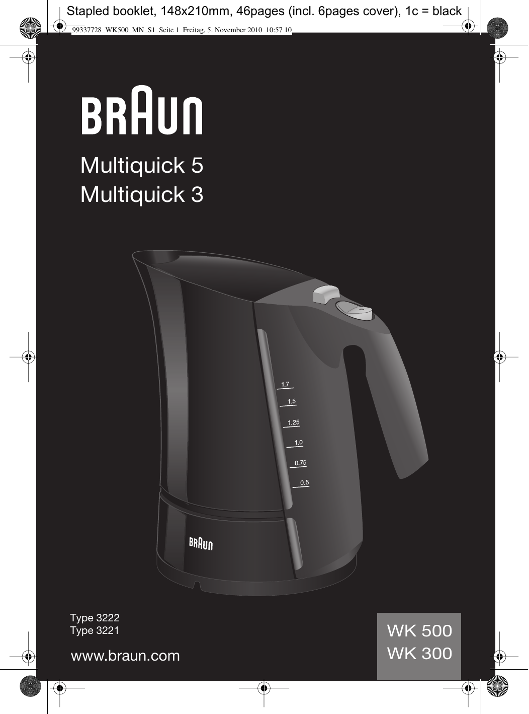 Braun WK 300 White Používateľská príručka | Manualzz