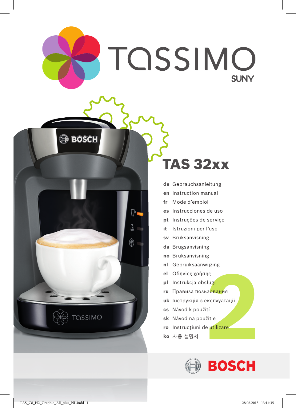 Bosch Tassimo SUNY TAS3202 User manual Manualzz