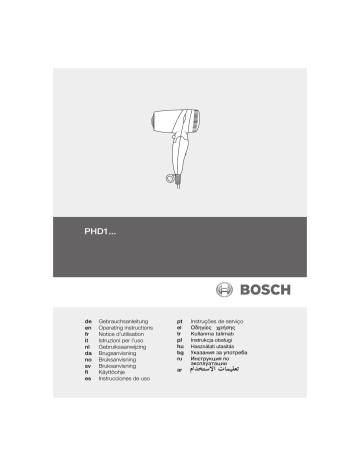 Bosch PHD1150 User Manual | Manualzz