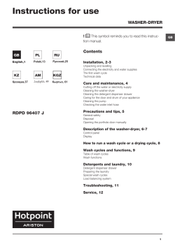 Hotpoint-Ariston RDPD 96407 JX EU - Руководство пользователя | manualzz.com