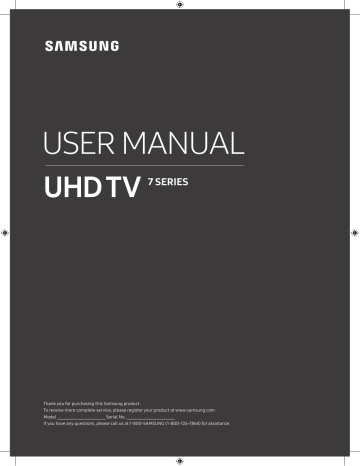 Samsung UN50RU7100FXZA LED & LCD TV User Guide | Manualzz