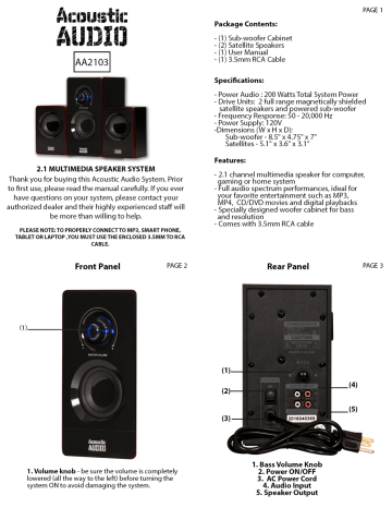 Acoustic Audio by Goldwood AA2103 