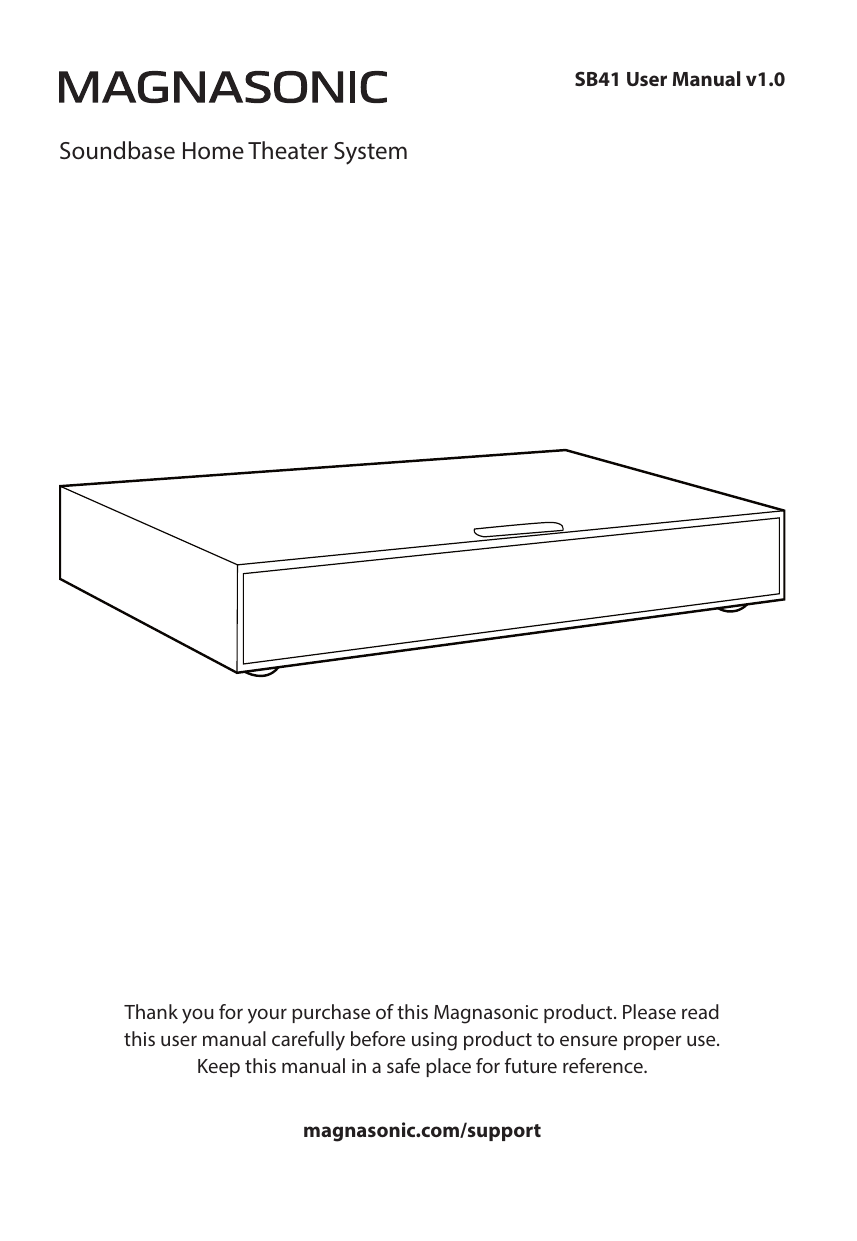 Magnasonic Sb41 Sound Bar User Manual Manualzz