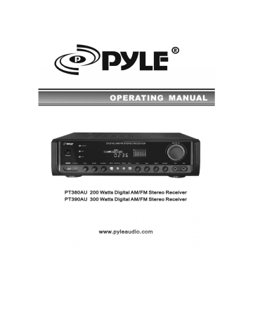 Pyle PT390AU Receiver User Manual | Manualzz