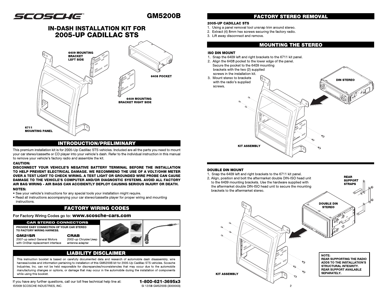 Scosche GM2500B User manual | Manualzz