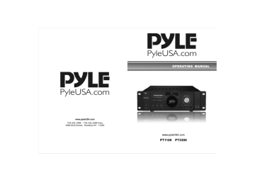 Pyle PT1100 Amplifier User Manual | Manualzz