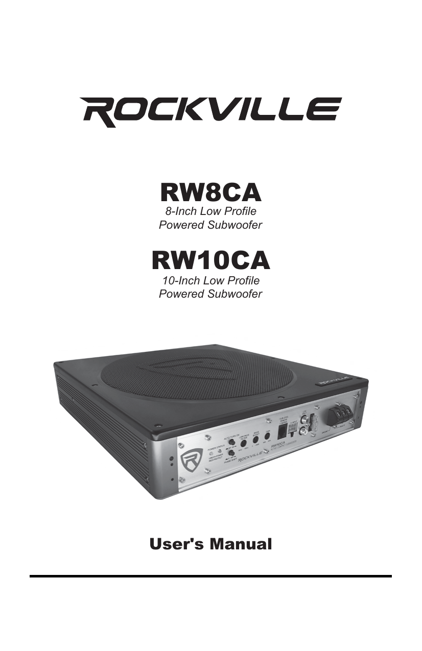 Rockville Rw10ca Installation Manual 20+ Pages - Latest Update 