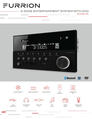 Furrion DV3300S-BL Car Stereo Receiver Specification Sheet | Manualzz
