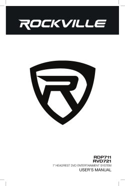 Rockville RDP711-BK - Owner's manual 