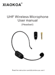 XIAOKOA Wireless Microphone Headset Manual