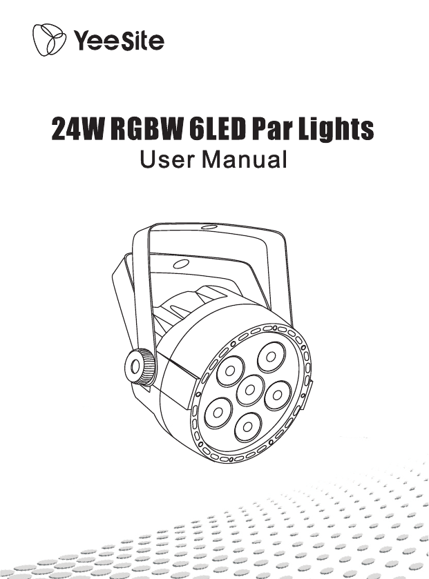 Par Lighting for Stage Lights YeeSite 24W 6LEDs RGBW Par Can Lights by Remote and DMX Control Uplights for Wedding Birthday Party Stage Lighting 2 pack