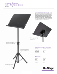 OnStage SM7211 Sheet Music Stand Specification Sheet