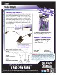OnStage LED202 Stand Light Specification Sheet