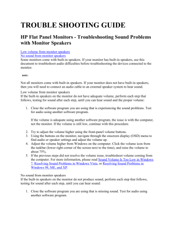 HP VH240a Monitor User Guide | Manualzz